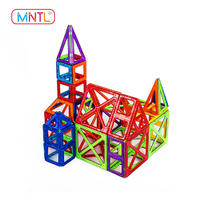 MNTL Magnetic Building Blocks, A8102 78Pcs Construction Set -Rainbow Building Tiles Toy