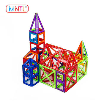 MNTL Magnetic Building Blocks, A8102 78Pcs Construction Set -Rainbow Building Tiles Toy