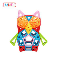 MNTL 100 PCS Magnetic Blocks with Wheels, Magnetic Building Toys A8164 Set