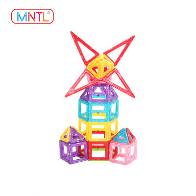 MNTL Magnetic MINI Size Tiles Building Blocks Diy Toys Set A8309 200 pcs with Wheels and Ferris Wheel Set For Kids