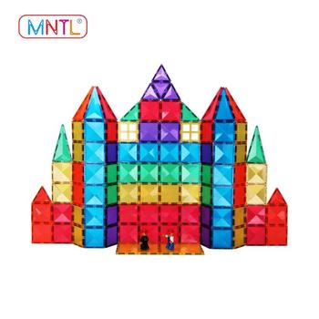 MNTL B8122 80pc Building Block Toy Deluxe Construction Kit Clear Color Magnetic Toy Building Set
