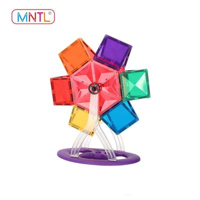 MNTL Magnetic Building Blocks, 46PCS Magnetic Tiles, 3D Magnet Building Toys set for Kids, With Strong Metallic Rivets