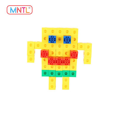 MNTL Educational Toy Plastic Stacking Blocks Connecting Cube Kids Diy Toy H8101 Set Model Building Toy