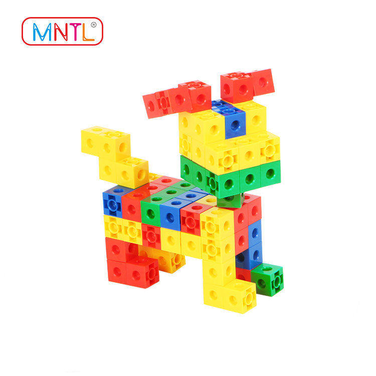 MNTL 100Pcs Children Construction Colorful Cube Plastic Bricks Toys H8102 Set for Kids