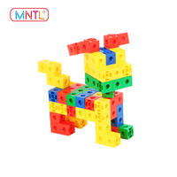 MNTL 100Pcs Children Construction Colorful Cube Plastic Bricks Toys H8102 Set for Kids